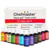 Linneas 12 Color Kit SET A Chefmaster .70oz LIQUA-GEL Supplies
