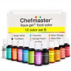 Linneas 12 Color Kit SET B Chefmaster .70oz LIQUA-GEL 2 Linneas 12 Color Kit SET B Chefmaster .70oz LIQUA-GEL