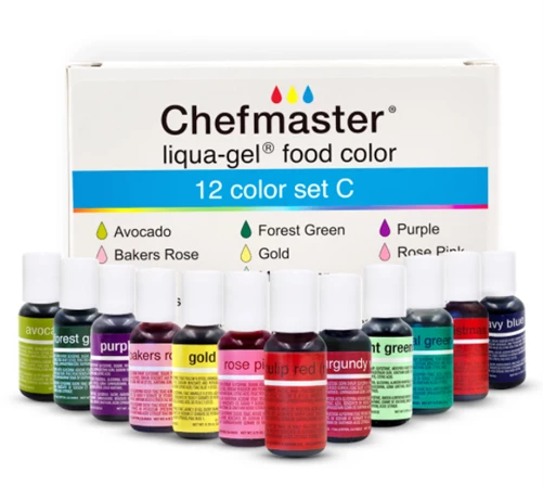 Linneas 12 Color Kit SET C Chefmaster .70oz LIQUA-GEL 3 Linneas 12 Color Kit SET C Chefmaster .70oz LIQUA-GEL