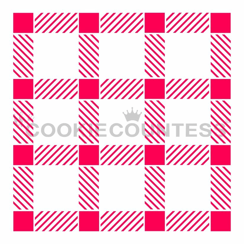 Cookie Countess Buffalo Plaid 2pc Stencil Stencils 5 Cookie Countess Buffalo Plaid 2pc Stencil Stencils