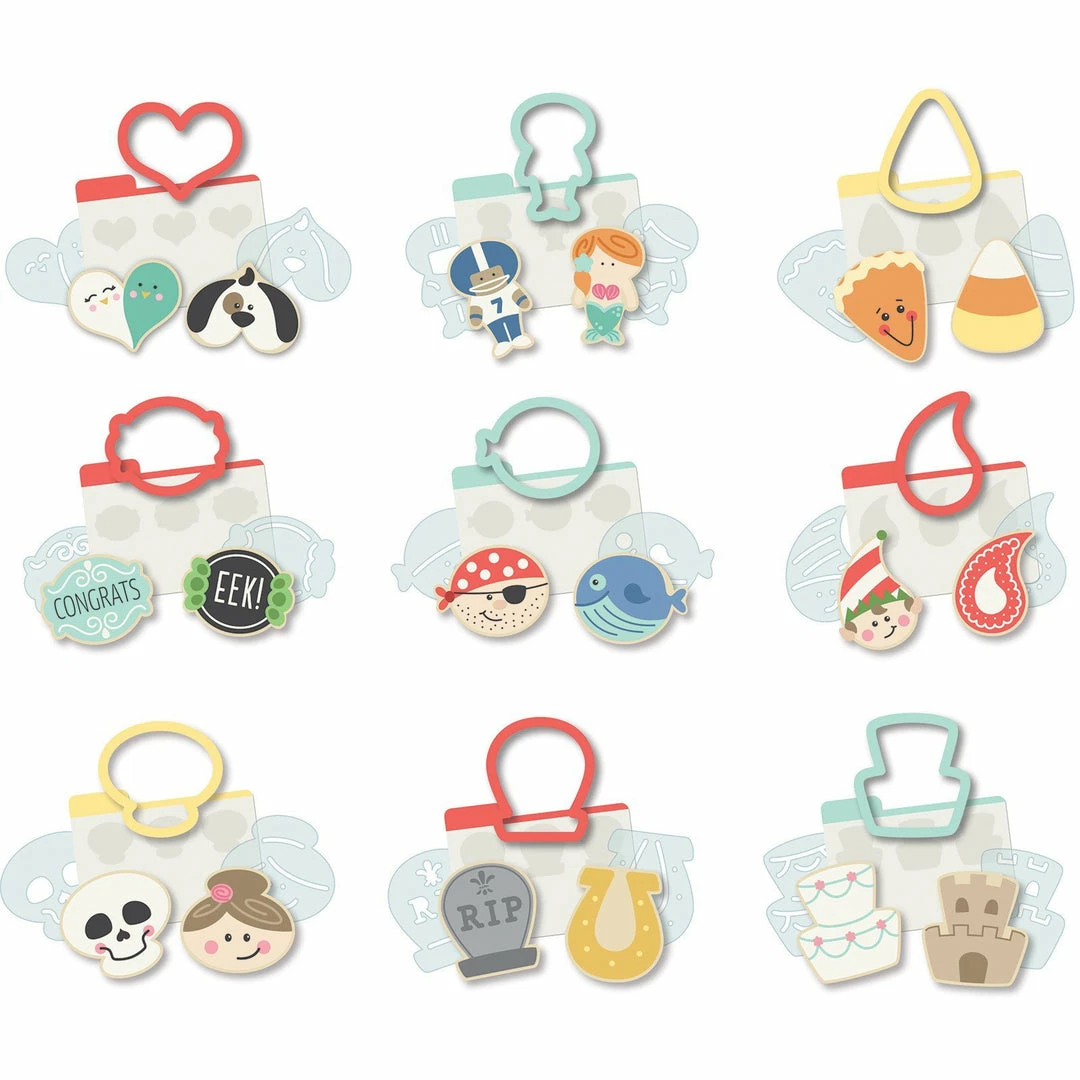 American Crafts Shape Shifters ONE Cookie Cutter Set Cutters 4 American Crafts Shape Shifters ONE Cookie Cutter Set Cutters