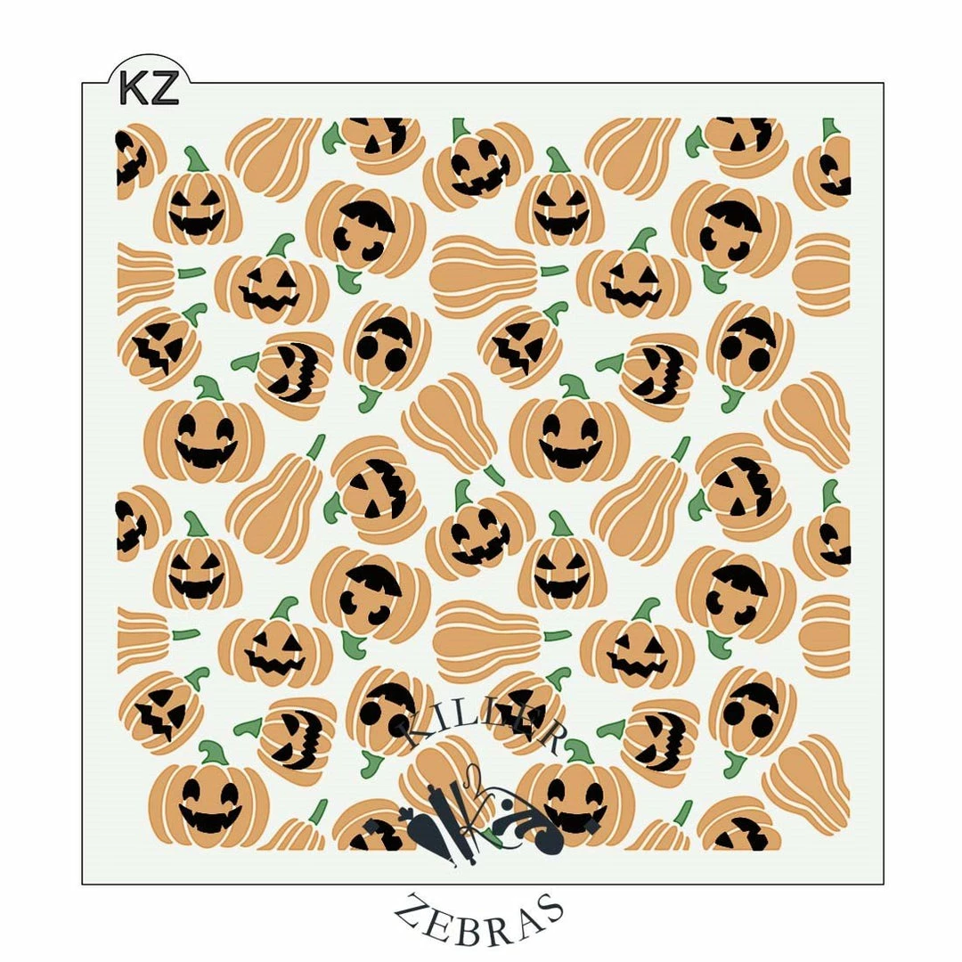 Flour Box Bakery Jack-o-Lantern 3 Pc KZ Stencil Set 3 Flour Box Bakery Jack-o-Lantern 3 Pc KZ Stencil Set