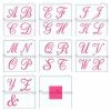 Cookie Countess Stencils 8-Stencil Set Script Alphabet