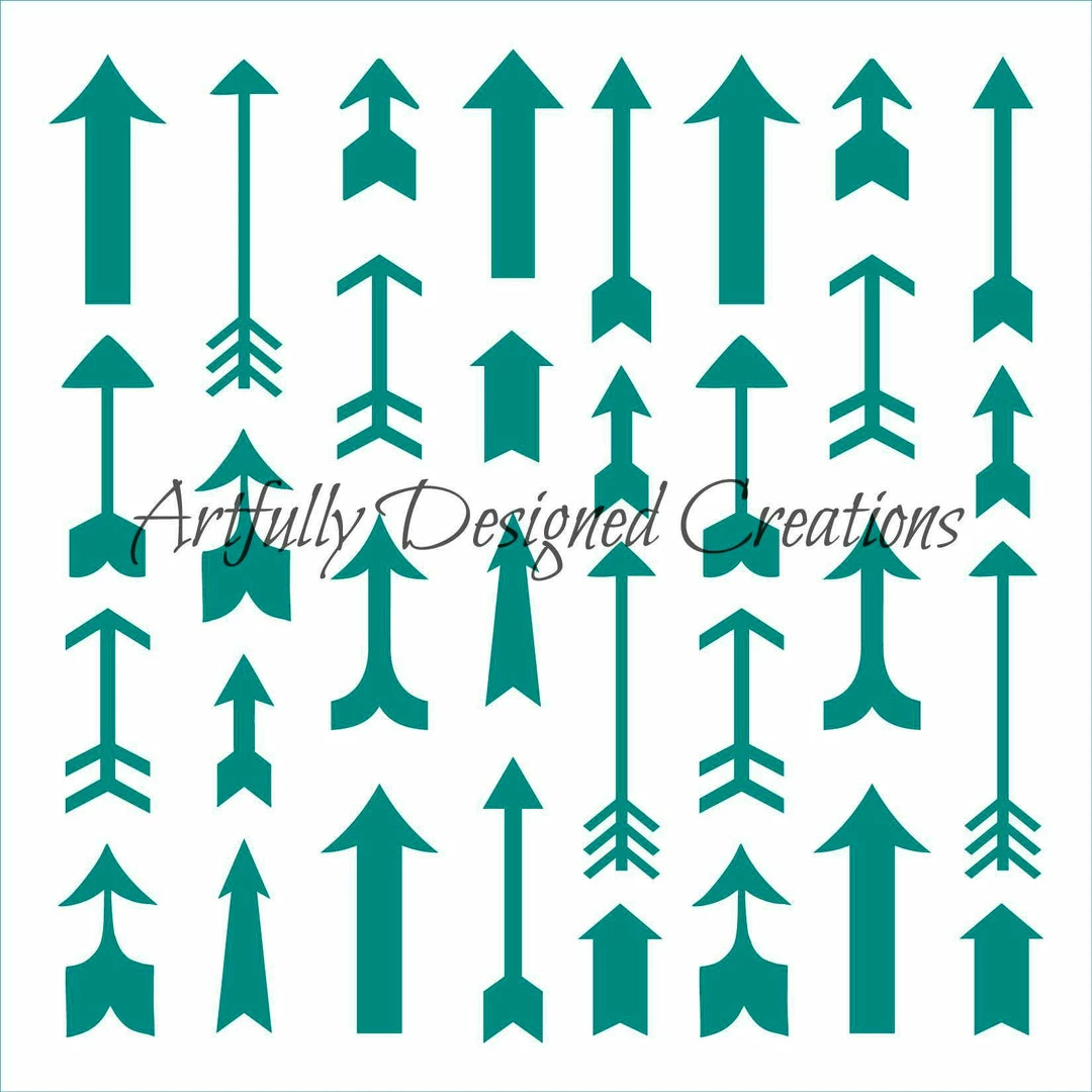Bee Baked Art Stencils Arrow Background ADC Stencil 3 Bee Baked Art Stencils Arrow Background ADC Stencil