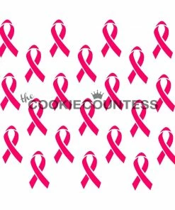 Cookie Countess Stencils Awareness Ribbon Stencil