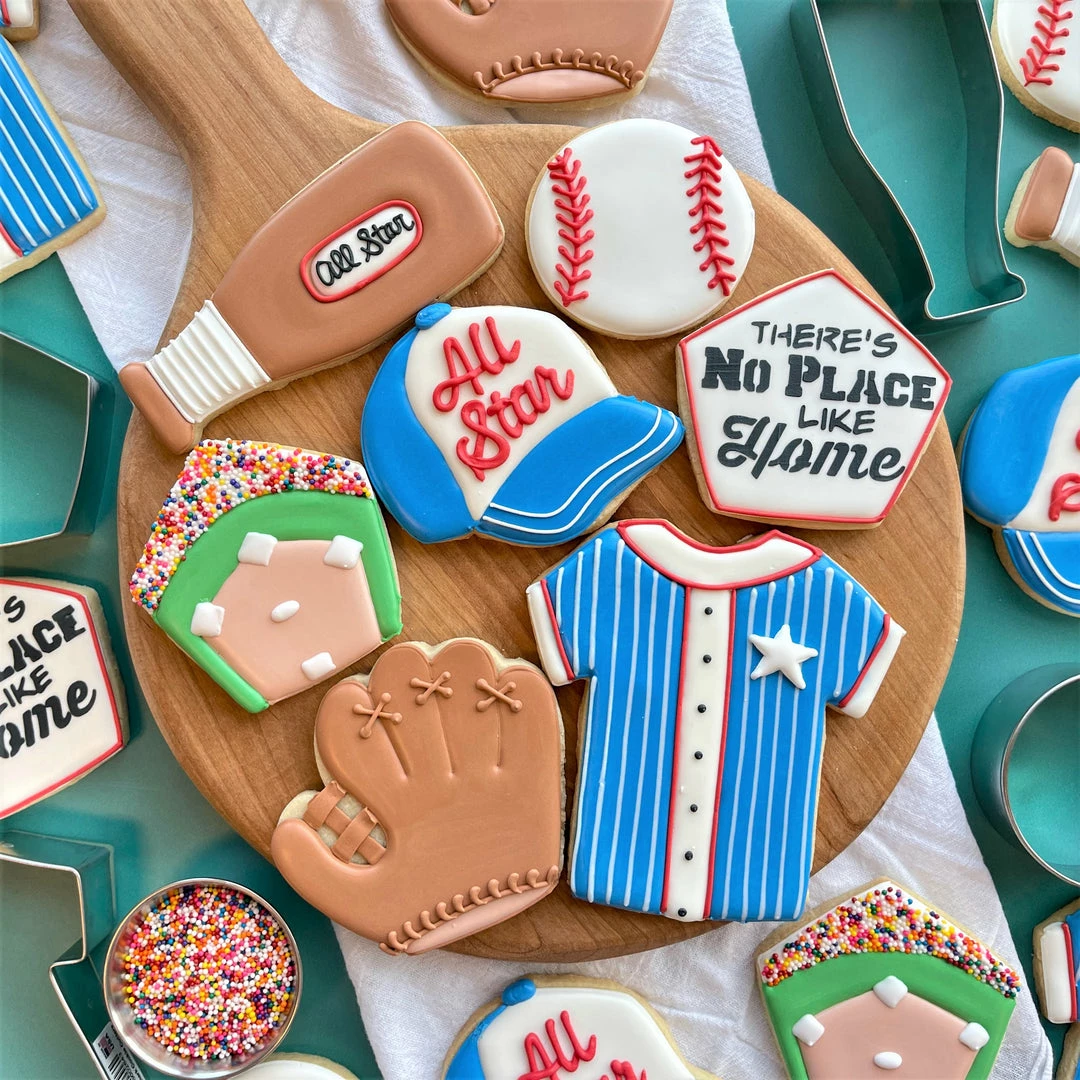 The Flour Box Baseball Cookie Decorating Kit Cutters 3 The Flour Box Baseball Cookie Decorating Kit Cutters