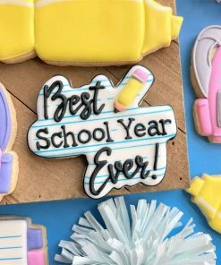 Flour Box Bakery Best School Year Ever Plaque Cookie Cutter