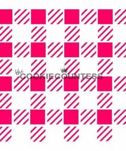 Cookie Countess Buffalo Plaid Stencil