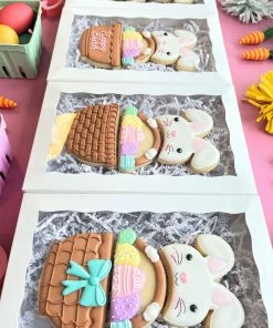 Flour Box Bakery Cutters Bunny In Basket 3-in-1 Multi-Cookie Cutter