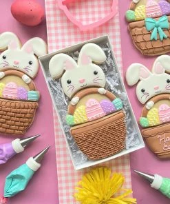 Flour Box Bakery Cutters Bunny In Basket 3-in-1 Multi-Cookie Cutter