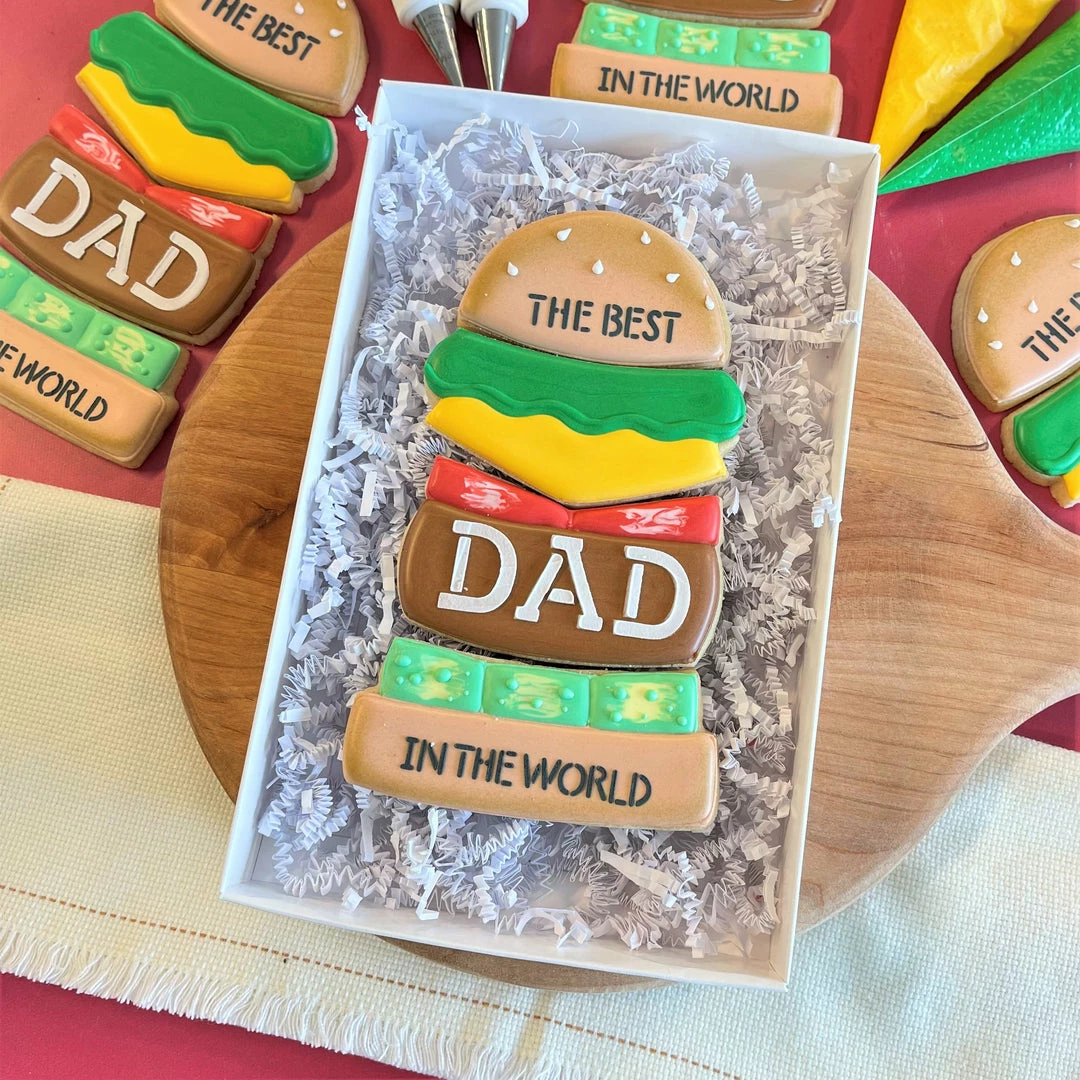 Flour Box Bakery Cutters Burger Stack 4-in-1 Multi-Cookie Cutter 3 Flour Box Bakery Cutters Burger Stack 4-in-1 Multi-Cookie Cutter