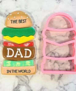 Flour Box Bakery Cutters Burger Stack 4-in-1 Multi-Cookie Cutter