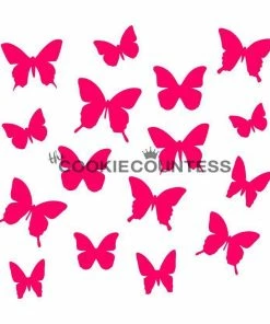 Cookie Countess Butterflies Stencil