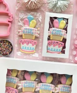 Flour Box Bakery Cake And Balloons 3-in-1 Multi-Cookie Cutter Cutters 12 Flour Box Bakery Cake And Balloons 3-in-1 Multi-Cookie Cutter Cutters