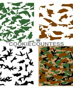 Cookie Countess Camouflage Three-Piece Set Stencil Stencils