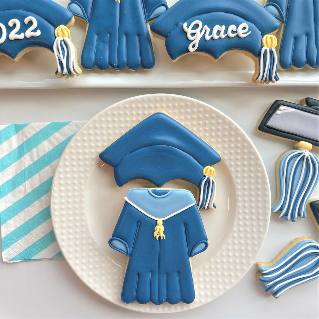 Flour Box Bakery Cutters Grad Gown Cookie Cutter 4 Flour Box Bakery Cutters Grad Gown Cookie Cutter