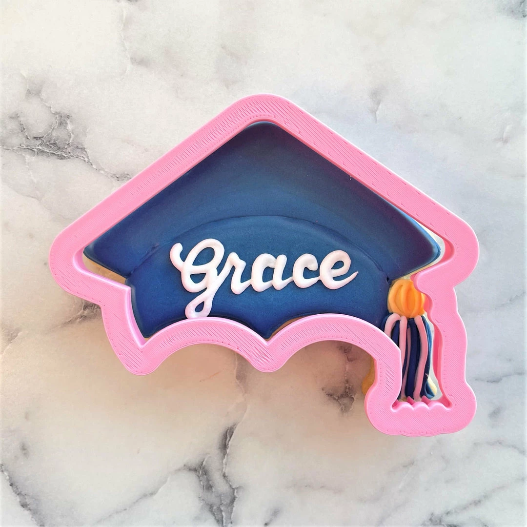 Flour Box Bakery Cap With Tassel Cookie Cutter Cutters 6 Flour Box Bakery Cap With Tassel Cookie Cutter Cutters