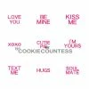 Cookie Countess Message (small) Hearts Stencil Stencils