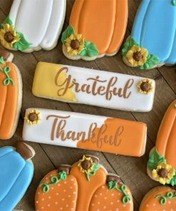Cookie Countess Stencils Thankful, Grateful Cookie Stick Stencil
