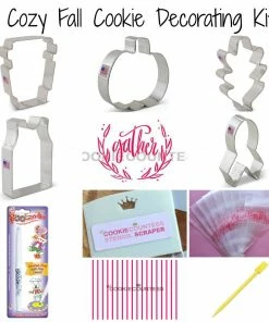 Flour Box Bakery Cutters Cozy Fall Cookie Decorating Kit