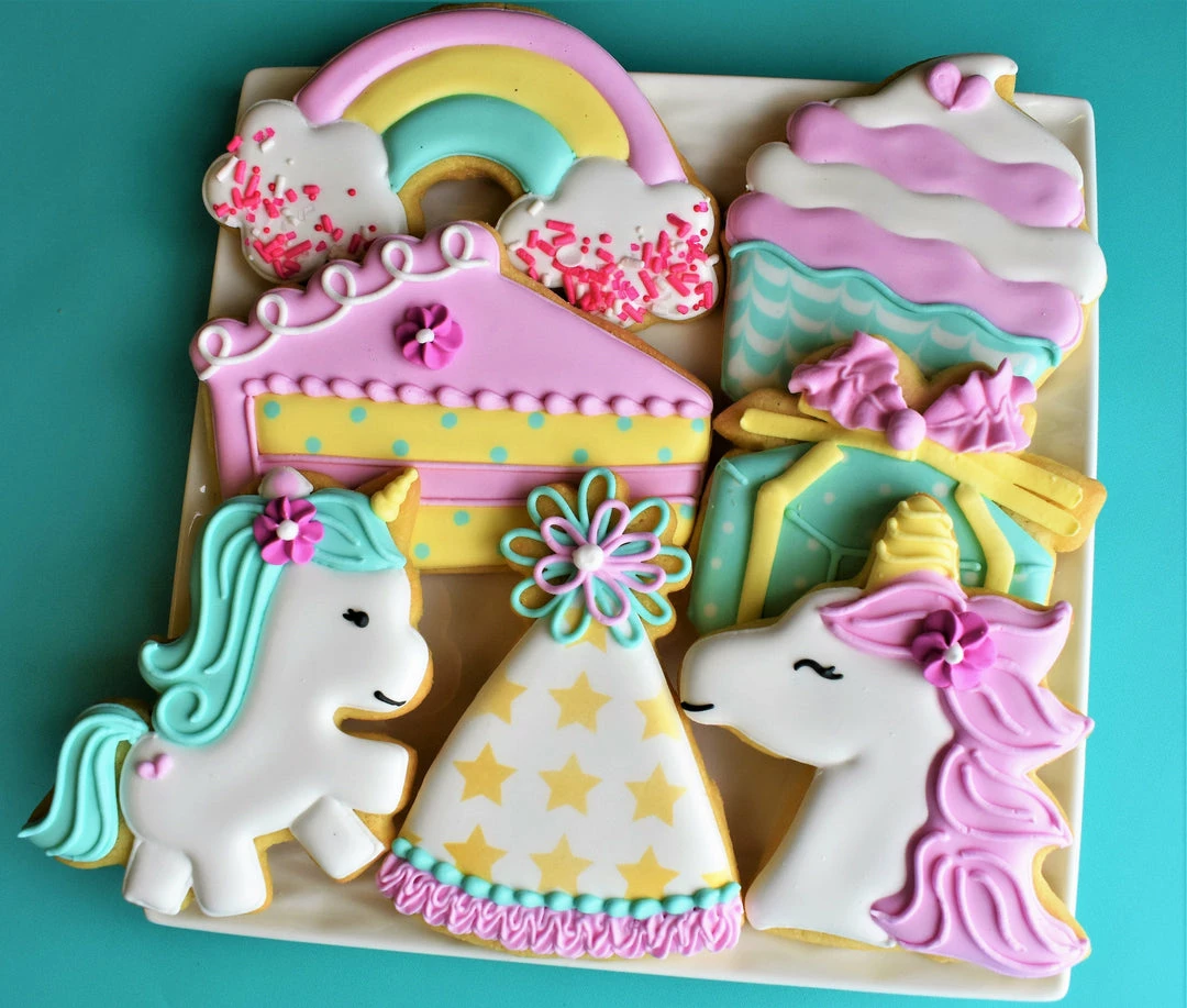 The Flour Box Unicorn Party Cookie Decorating Kit 3 The Flour Box Unicorn Party Cookie Decorating Kit