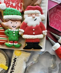 Flour Box Bakery Santa Claus Cookie Decorating Kit Cutters