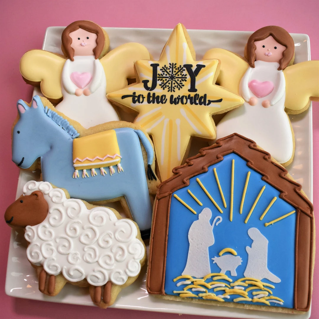 Flour Box Bakery Nativity Cookie Decorating Kit Cutters 3 Flour Box Bakery Nativity Cookie Decorating Kit Cutters