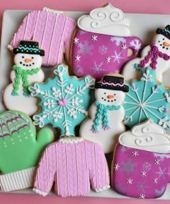 Flour Box Bakery Cutters Winter Cookie Decorating Kit