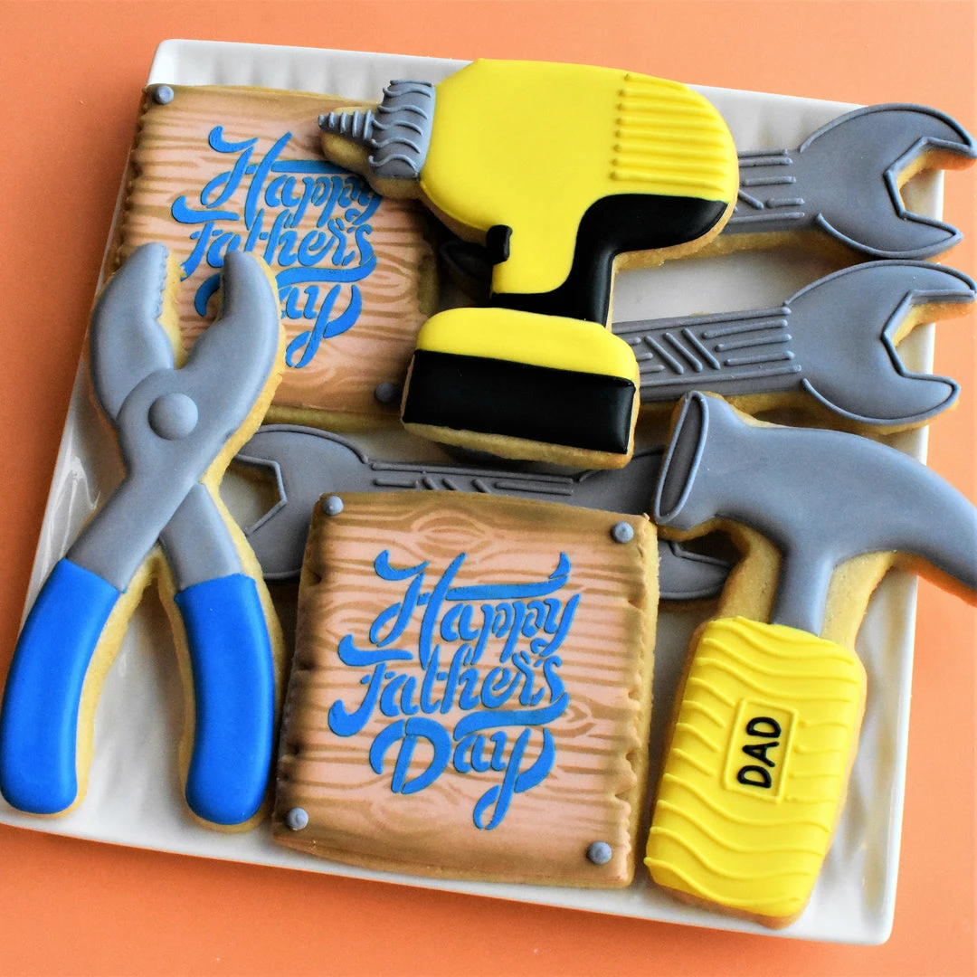 The Flour Box Father's Day Tool Cookie Decorating Kit 3 The Flour Box Father's Day Tool Cookie Decorating Kit