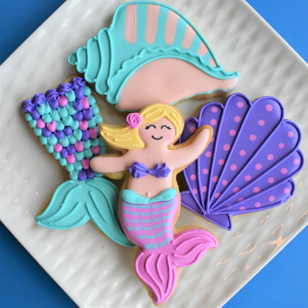 Flour Box Bakery Mermaid Cookie Decorating Kit 5 Flour Box Bakery Mermaid Cookie Decorating Kit