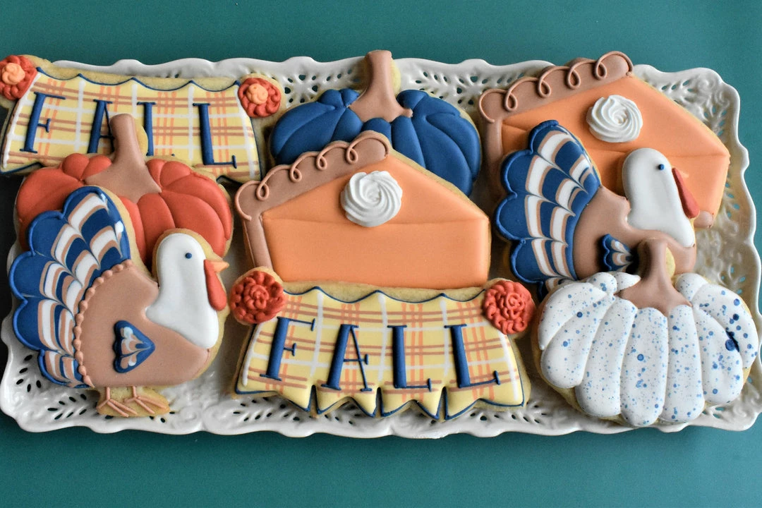 Flour Box Bakery Fall/Thanksgiving Cookie Decorating Kit For Online Class 8 Flour Box Bakery Fall/Thanksgiving Cookie Decorating Kit For Online Class