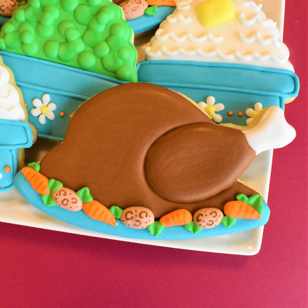 Flour Box Bakery Turkey Dinner Cookie Decorating Kit 6 Flour Box Bakery Turkey Dinner Cookie Decorating Kit