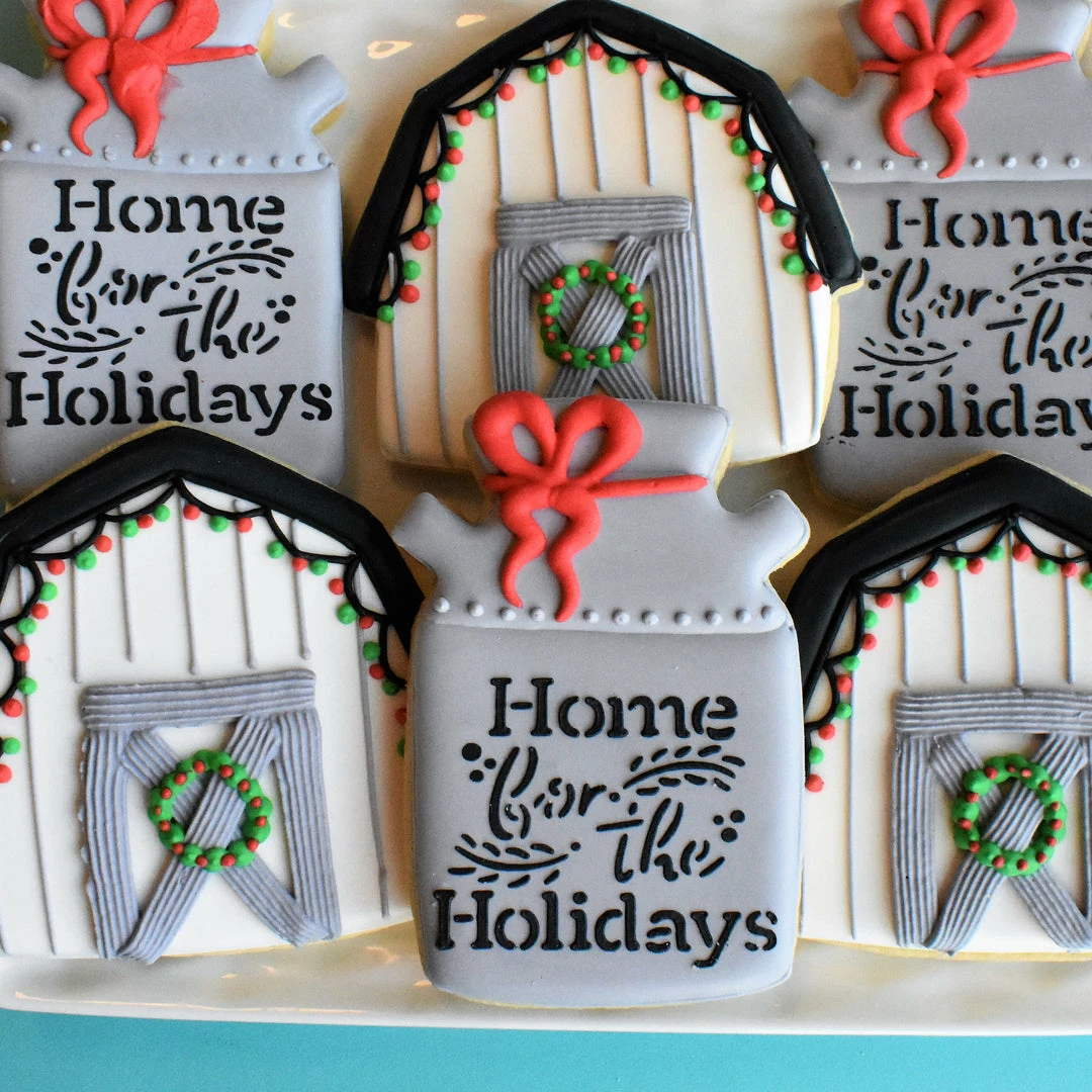 Cookie Countess Stencils Home For The Holidays Stencil 4 Cookie Countess Stencils Home For The Holidays Stencil