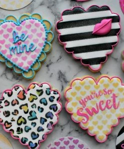 Flour Box Bakery Cutters Airbrushing 101 Valentine Stencils & Cutter BUNDLE