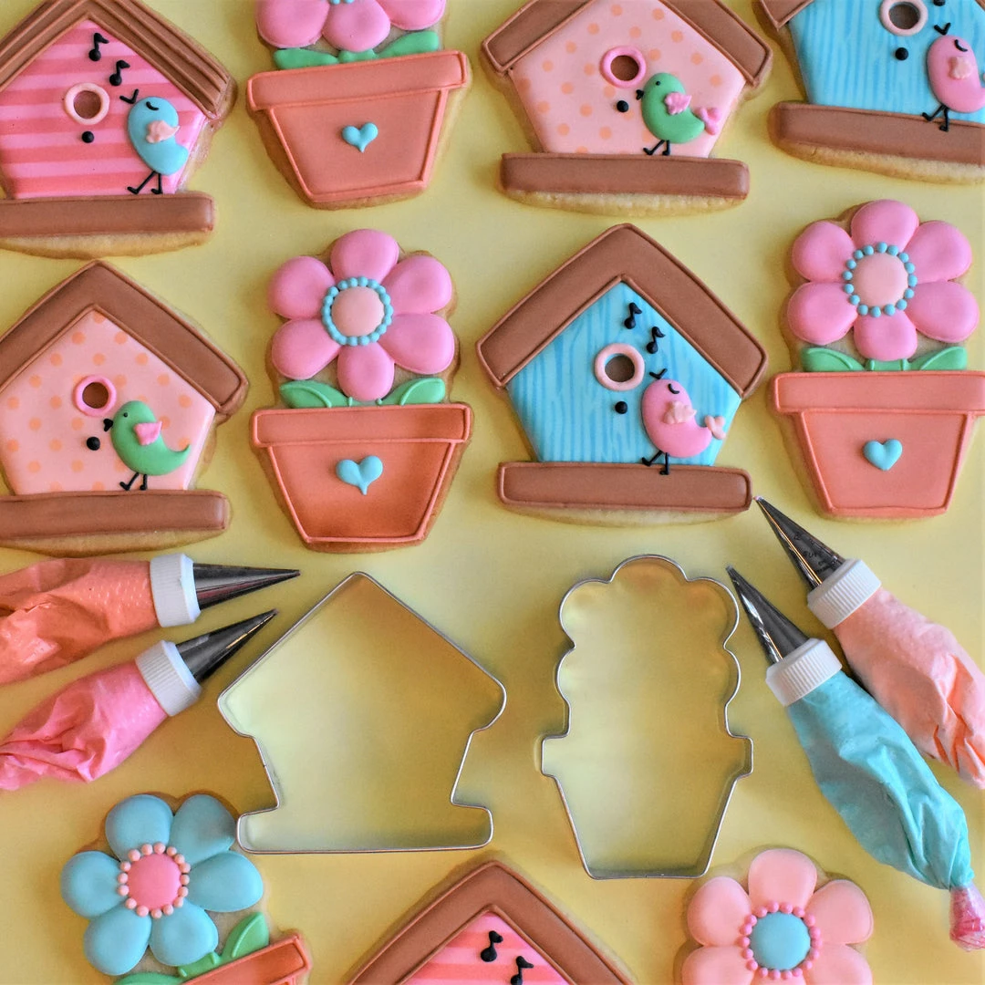 Ann Clark Flower In Pot Cookie Cutter By The Flour Box 7 Ann Clark Flower In Pot Cookie Cutter By The Flour Box