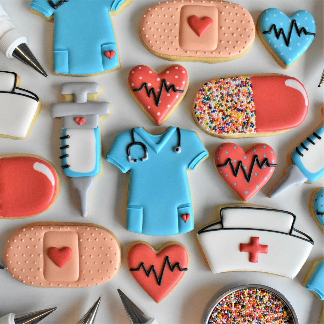 Flour Box Bakery Nurse Cookie Decorating Kit 5 Flour Box Bakery Nurse Cookie Decorating Kit