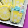 Ann Clark Cutters Lemonade Glass With Straw Cookie Cutter