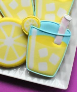 Ann Clark Cutters Lemonade Glass With Straw Cookie Cutter