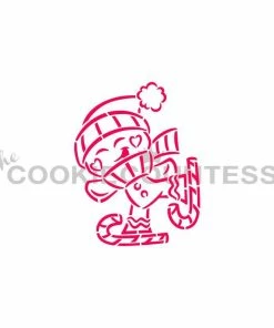 Cookie Countess Gingerbread Ice Skating DWC/PYO Stencil
