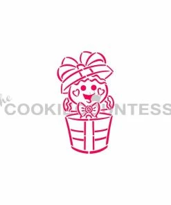 Cookie Countess Gingerbread In Gift DWC/PYO Stencil Stencils