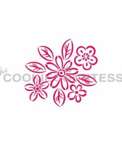 Cookie Countess Stencils Graphic Flowers PYO Stencil