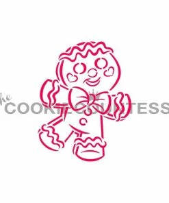 Cookie Countess Happy Gingerbread Man PYO Stencil Stencils