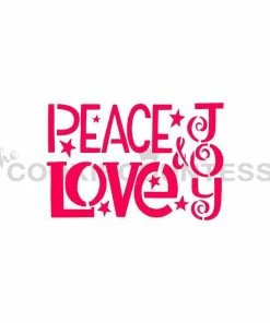 Cookie Countess Peace LOVE And Joy Christmas Stencil