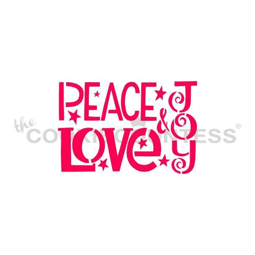 Cookie Countess Peace LOVE And Joy Christmas Stencil 3 Cookie Countess Peace LOVE And Joy Christmas Stencil