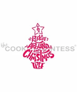 Cookie Countess Stencils Rocking Around The Christmas Tree Stencil