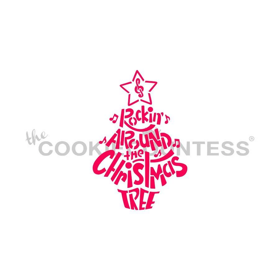 Cookie Countess Stencils Rocking Around The Christmas Tree Stencil 3 Cookie Countess Stencils Rocking Around The Christmas Tree Stencil