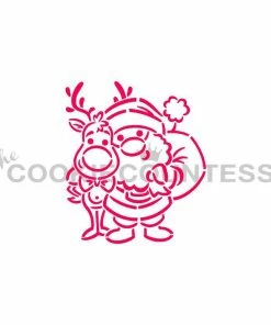 Cookie Countess Santa & Rudolph DWC/PYO Stencil Stencils