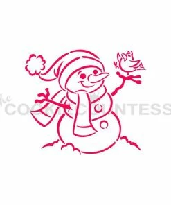 Cookie Countess Snowman With Bird PYO Stencil Stencils