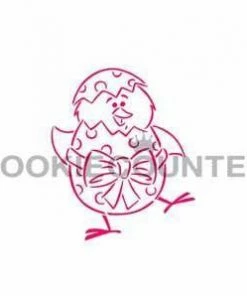 Cookie Countess Stencils Chick In Egg PYO Stencil