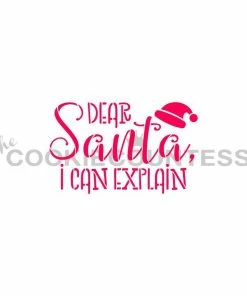 Cookie Countess Stencils Dear Santa Stencil